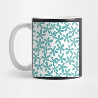 Turquoise Flower design Mug